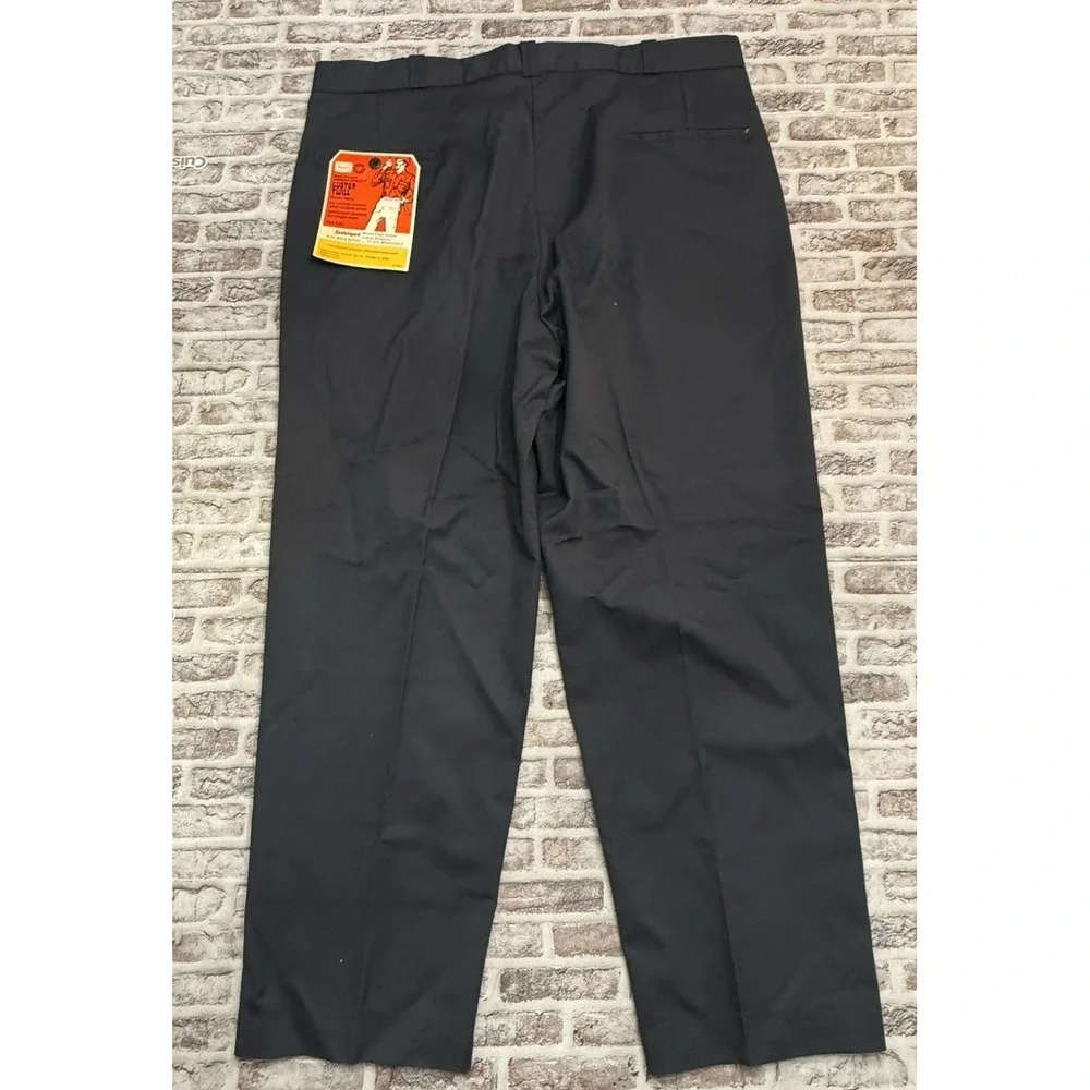 NOS VTG‎ 60s Sears Gray Workwear Perma Prest Pants 40x28 Dacron Talon Zip Luster